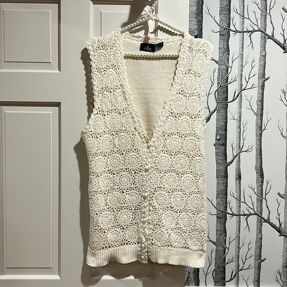 OBR CROCHETED VEST-SIZE LARGE